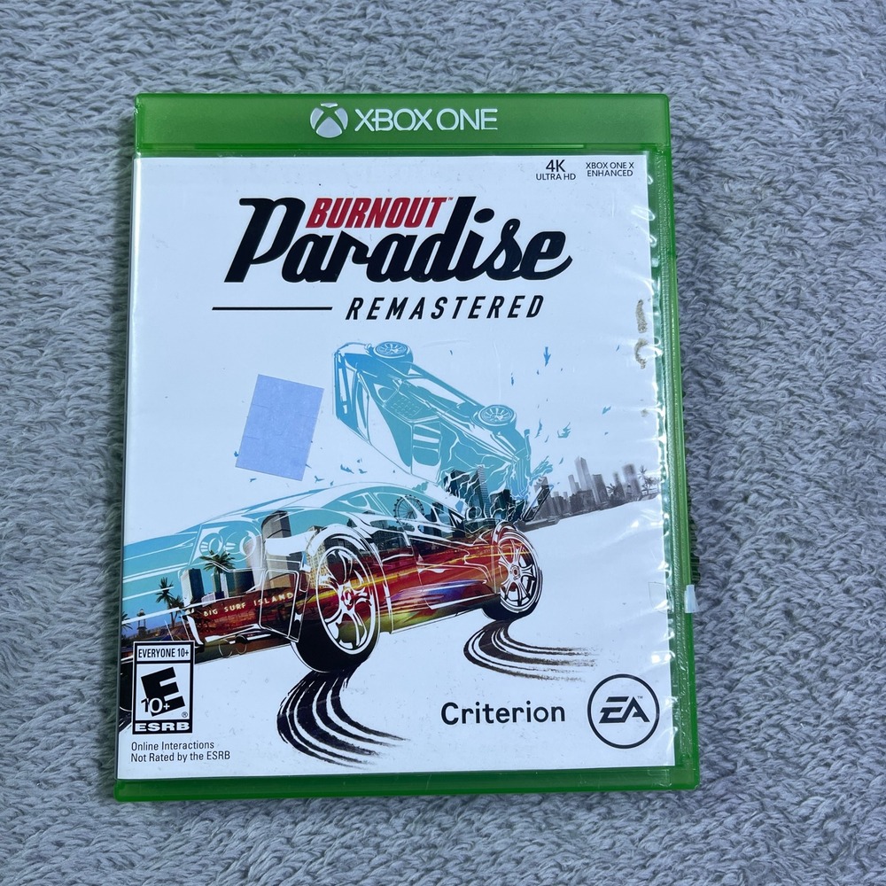 Burnout Paradise Remastered Xbox One Video Game Disc Case‎